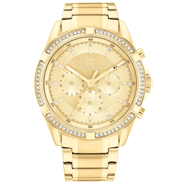 Γυναικείο ρολόι Tommy Hilfiger Kenzie 1782556  με χρυσό ατσάλινο μπρασελέ και χρυσό καντράν διαμέτρου 40mm με ζιργκόν.